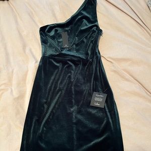 Emerald velvet dress